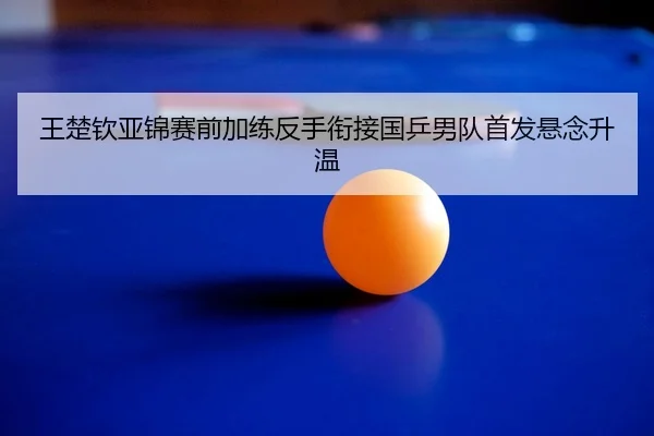 王楚钦亚锦赛前加练反手衔接国乒男队首发悬念升温